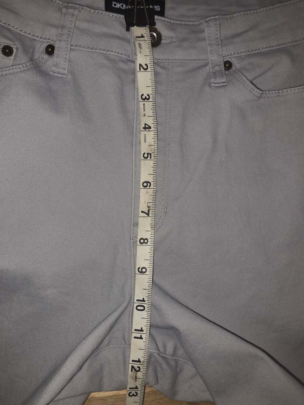 DKNY Jeans Women's Gray Cotton Blend Cuffed Bermuda Shorts Size 12 - Picture 6 of 8
